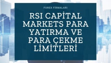 RSI Capital Markets Para Yatırma ve Para Çekme Limitleri